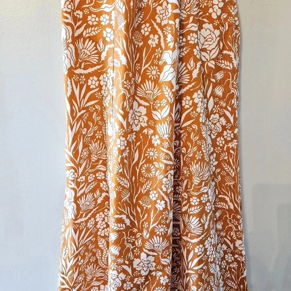 Pixie Market Custom Adobe Boho Floral Sundress Print Knot Midi Dress Size XS. - Picture 9 of 15